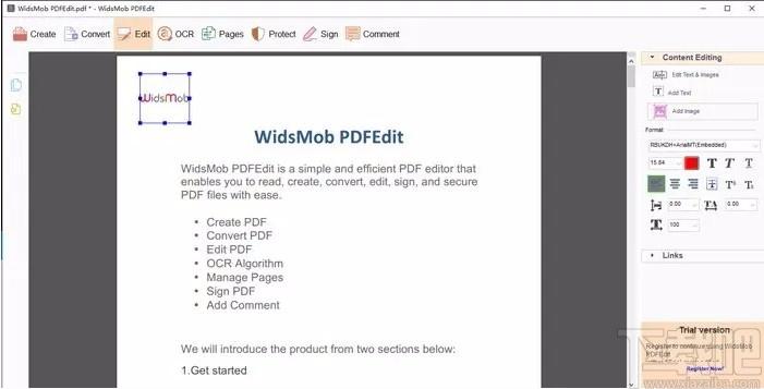 WidsMob PDFEdit下载,PDF编辑器,PDF编辑