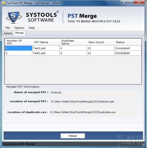 SysTools PST Merge下载,PST文件合并工具,PST文件合并
