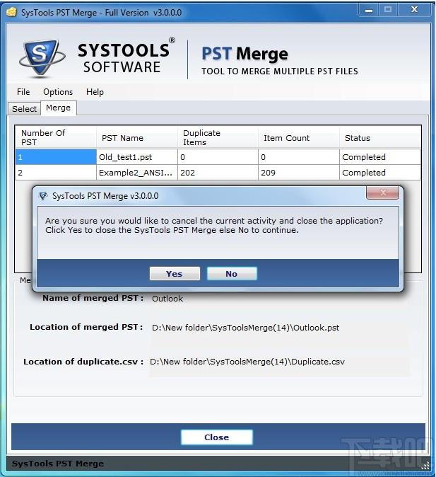 SysTools PST Merge下载,PST文件合并工具,PST文件合并