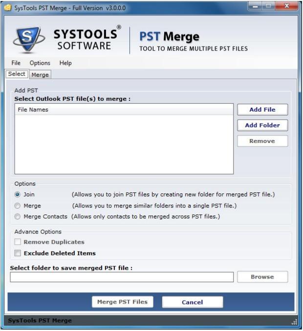 SysTools PST Merge下载,PST文件合并工具,PST文件合并