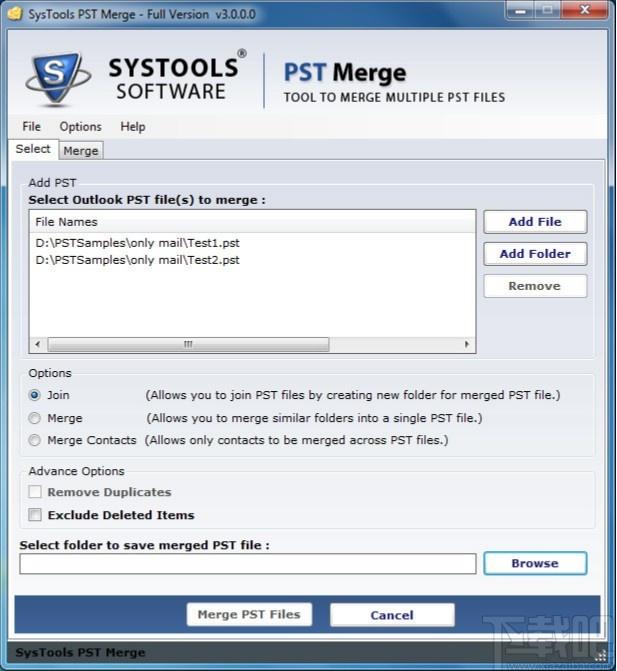 SysTools PST Merge下载,PST文件合并工具,PST文件合并
