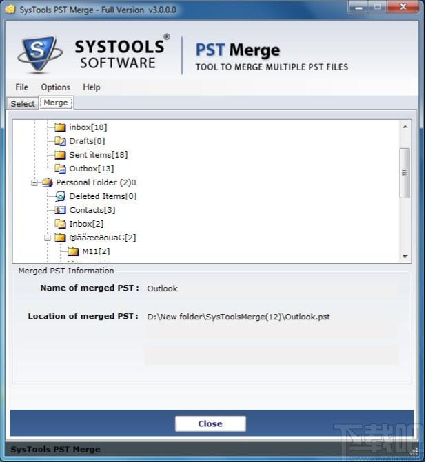 SysTools PST Merge下载,PST文件合并工具,PST文件合并